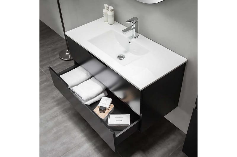 Bathlife Glädje Servantskap 1000 - Svart - Hus & oppussing - Kjøkken & bad - Baderom - Baderomsmøbler & baderomsinnredning - Servantskap & kommode