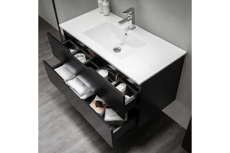 Bathlife Glädje Servantskap 1000 - Svart - Hus & oppussing - Kjøkken & bad - Baderom - Baderomsmøbler & baderomsinnredning - Servantskap & kommode