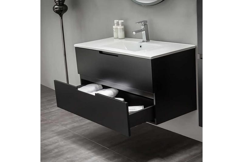 Bathlife Glädje Servantskap 1000 - Svart - Hus & oppussing - Kjøkken & bad - Baderom - Baderomsmøbler & baderomsinnredning - Servantskap & kommode