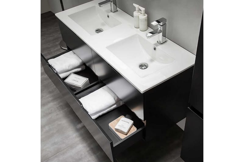 Bathlife Glädje Servantskap 1200 - Svart - Hus & oppussing - Kjøkken & bad - Baderom - Baderomsmøbler & baderomsinnredning - Servantskap & kommode