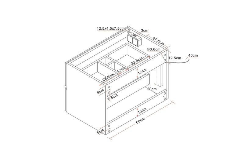 Bathlife Glädje Servantskap 600 - Svart - Servantskap & kommode