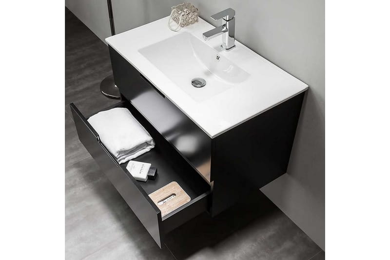 Bathlife Glädje Servantskap 800 - Svart - Hus & oppussing - Kjøkken & bad - Baderom - Baderomsmøbler & baderomsinnredning - Servantskap & kommode