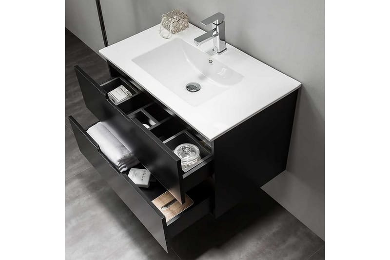 Bathlife Glädje Servantskap 800 - Svart - Hus & oppussing - Kjøkken & bad - Baderom - Baderomsmøbler & baderomsinnredning - Servantskap & kommode
