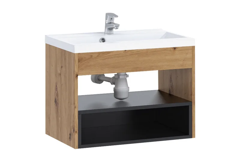 Ekomi Servantskap - Svart - Hus & oppussing - Kjøkken & bad - Baderom - Baderomsmøbler & baderomsinnredning - Servantskap & kommode