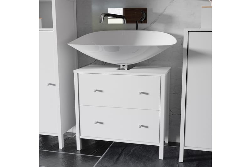 Elsassona Servantskap 35x64 cm 2 Skuffer - Hvit - Hus & oppussing - Kjøkken & bad - Baderom - Baderomsmøbler & baderomsinnredning - Servantskap & kommode