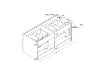 Eufori Servantskap Bathlife 120 cm - Hvit - Hus & oppussing - Kjøkken & bad - Baderom - Baderomsmøbler & baderomsinnredning - Servantskap & kommode