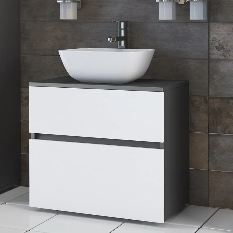 Hudnall Servantskap 60x35 cm - Antrasitt/Hvit - Hus & oppussing - Kjøkken & bad - Baderom - Baderomsmøbler & baderomsinnredning - Servantskap & kommode