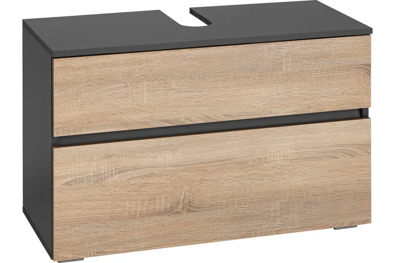 Hudnall Servantskap 80x35 cm, Antrasitt/Hvit