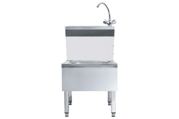 Kommersiell håndvask med kran frittstående rustfritt stål - Silver - Hus & oppussing - Kjøkken & bad - Baderom - Baderomsmøbler & baderomsinnredning - Servantskap & kommode