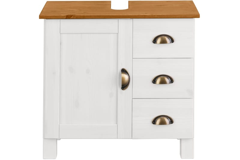 Moglielle Servantskap - Hvit/Brun - Hus & oppussing - Kjøkken & bad - Baderom - Baderomsmøbler & baderomsinnredning - Servantskap & kommode