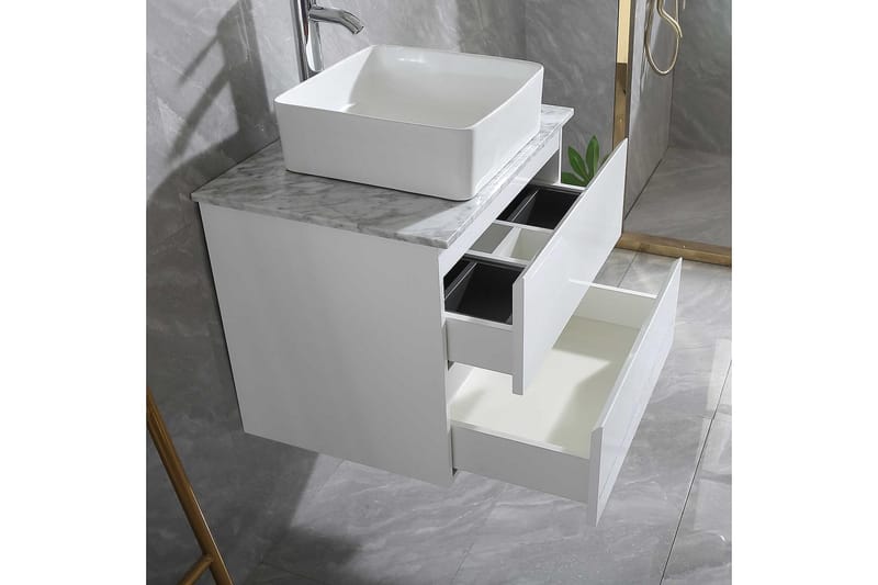 Servantskap Bathlife Extas Hvit - Hvit - Hus & oppussing - Kjøkken & bad - Baderom - Baderomsmøbler & baderomsinnredning - Servantskap & kommode