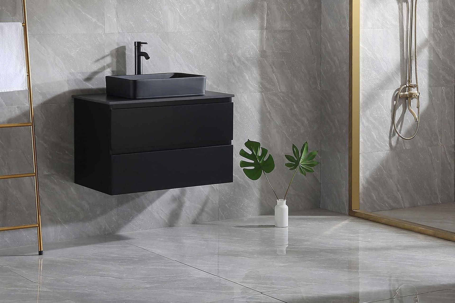Servantskap Bathlife Extas Svart - Svart - Hus & oppussing - Kjøkken & bad - Baderom - Baderomsmøbler & baderomsinnredning - Servantskap & kommode