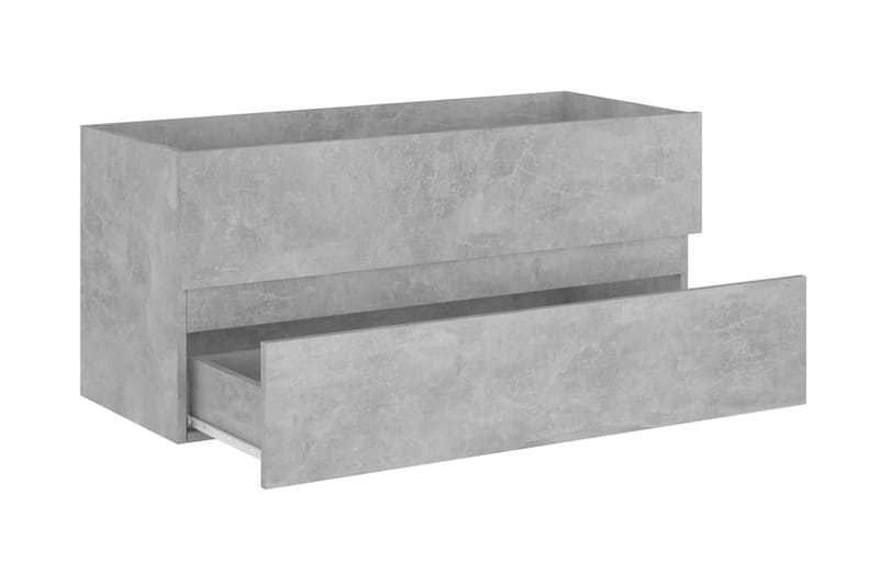 Servantskap betonggrå 100x38,5x45 cm sponplate - Grå - Hus & oppussing - Kjøkken & bad - Baderom - Baderomsmøbler & baderomsinnredning - Servantskap & kommode