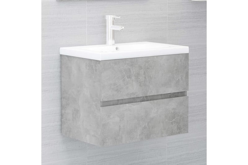 Servantskap betonggrå 60x38,5x45 cm sponplate - Grå - Hus & oppussing - Kjøkken & bad - Baderom - Baderomsmøbler & baderomsinnredning - Servantskap & kommode