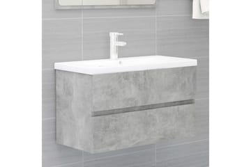 Servantskap betonggrå 80x38,5x45 cm sponplate - Grå - Hus & oppussing - Kjøkken & bad - Baderom - Baderomsmøbler & baderomsinnredning - Servantskap & kommode