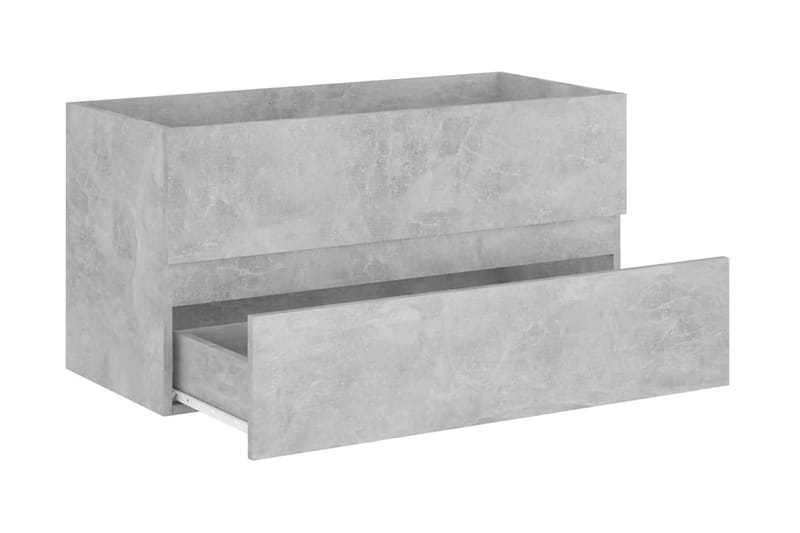 Servantskap betonggrå 90x38,5x45 cm sponplate - Grå - Hus & oppussing - Kjøkken & bad - Baderom - Baderomsmøbler & baderomsinnredning - Servantskap & kommode
