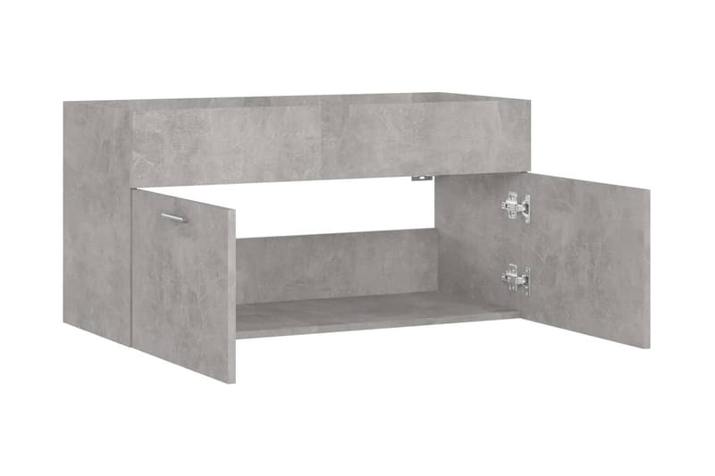 Servantskap betonggrå 90x38,5x46 cm sponplate - Grå - Servantskap & kommode