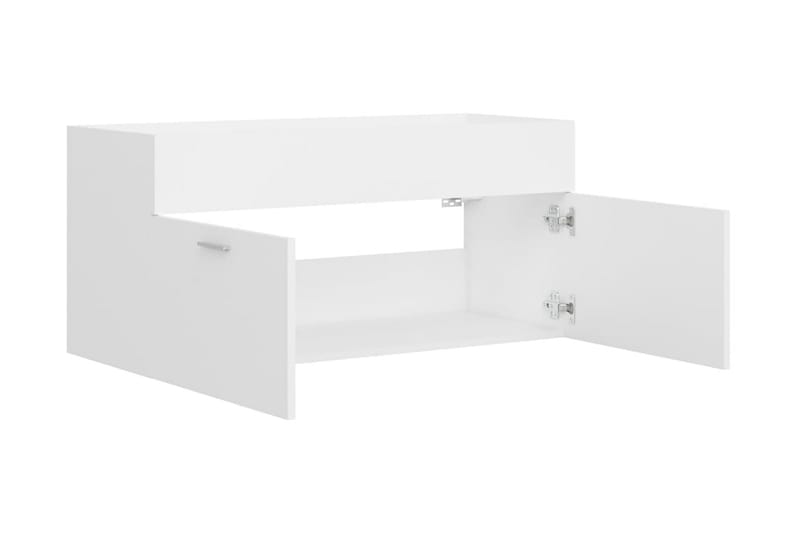 Servantskap hvit 100x38,5x46 cm sponplate - Hvit - Hus & oppussing - Kjøkken & bad - Baderom - Baderomsmøbler & baderomsinnredning - Servantskap & kommode