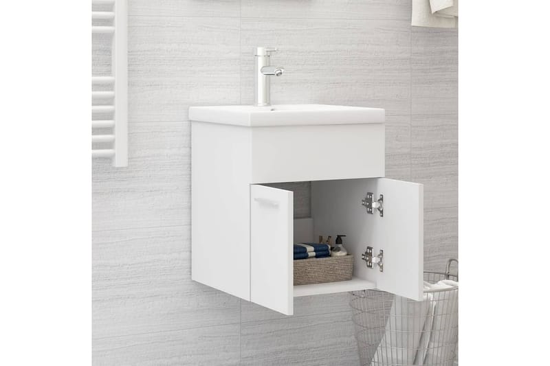 Servantskap hvit 41x38,5x46 cm sponplate - Hvit - Hus & oppussing - Kjøkken & bad - Baderom - Baderomsmøbler & baderomsinnredning - Servantskap & kommode