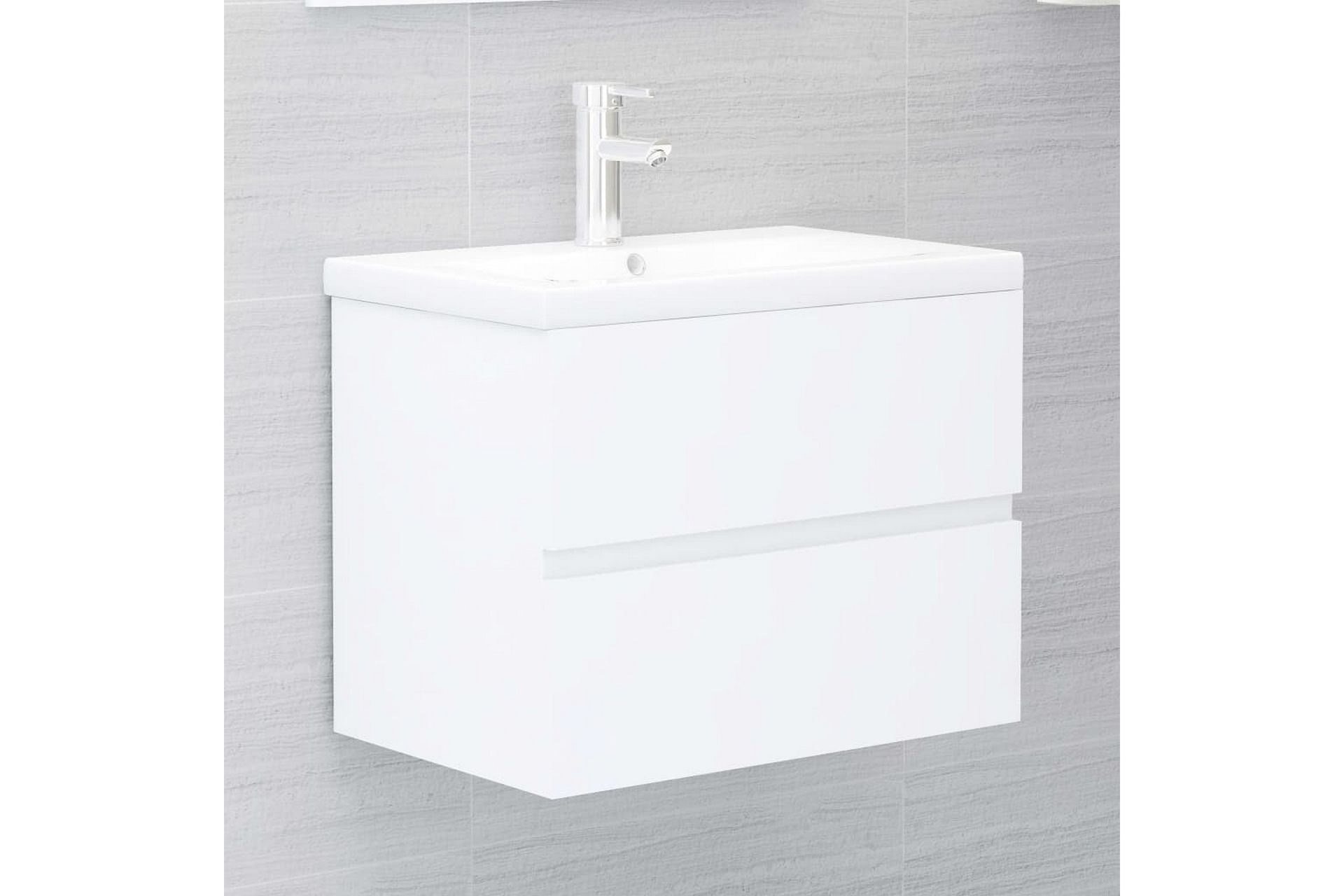 Servantskap hvit 60x38,5x45 cm sponplate - Hvit - Hus & oppussing - Kjøkken & bad - Baderom - Baderomsmøbler & baderomsinnredning - Servantskap & kommode