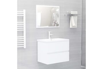 Servantskap hvit 60x38,5x45 cm sponplate - Hvit - Hus & oppussing - Kjøkken & bad - Baderom - Baderomsmøbler & baderomsinnredning - Servantskap & kommode