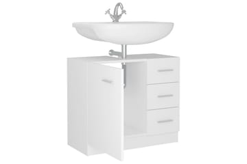Servantskap hvit 63x30x54 cm sponplate - Hvit - Hus & oppussing - Kjøkken & bad - Baderom - Baderomsmøbler & baderomsinnredning - Servantskap & kommode