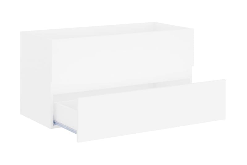 Servantskap hvit 90x38,5x45 cm sponplate - Hvit - Hus & oppussing - Kjøkken & bad - Baderom - Baderomsmøbler & baderomsinnredning - Servantskap & kommode