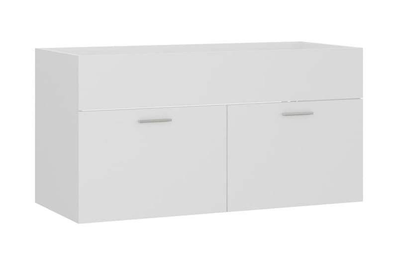 Servantskap hvit 90x38,5x46 cm sponplate - Hvit - Hus & oppussing - Kjøkken & bad - Baderom - Baderomsmøbler & baderomsinnredning - Servantskap & kommode