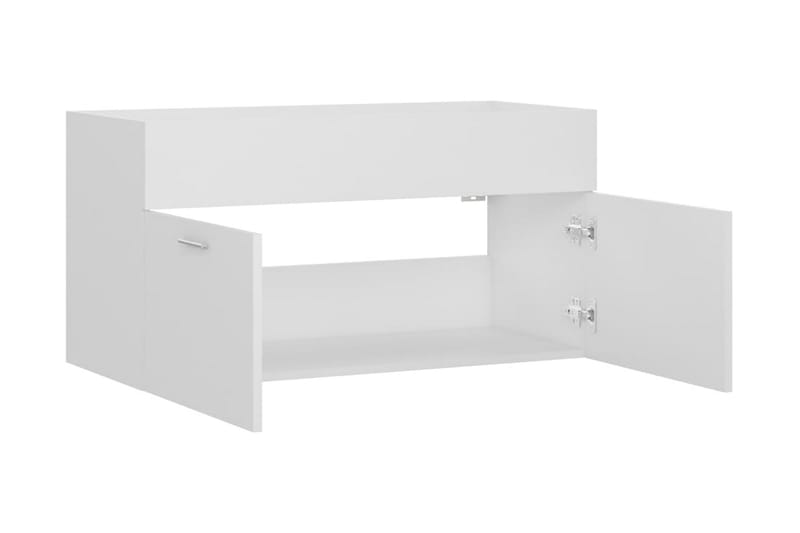 Servantskap hvit 90x38,5x46 cm sponplate - Hvit - Hus & oppussing - Kjøkken & bad - Baderom - Baderomsmøbler & baderomsinnredning - Servantskap & kommode