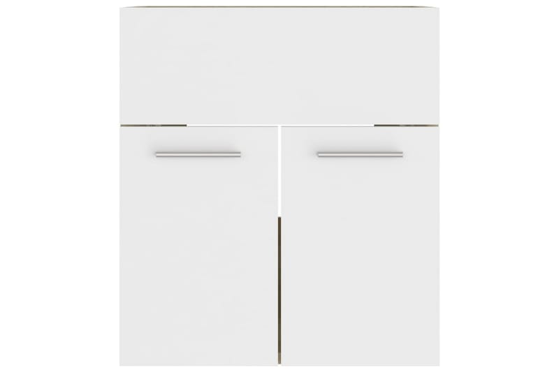 Servantskap hvit og sonoma eik 41x38,5x46 cm sponplate - Beige - Hus & oppussing - Kjøkken & bad - Baderom - Baderomsmøbler & baderomsinnredning - Servantskap & kommode