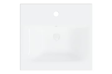 Servantskap med innebygd vask hvit og sonoma eik sponplate - Beige - Hus & oppussing - Kjøkken & bad - Baderom - Baderomsmøbler & baderomsinnredning - Servantskap & kommode