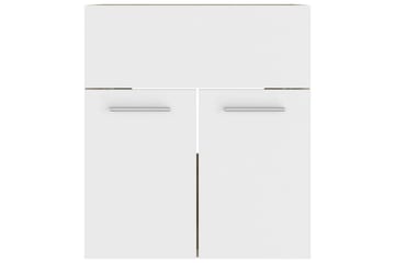 Servantskap med innebygd vask hvit og sonoma eik sponplate - Beige - Hus & oppussing - Kjøkken & bad - Baderom - Baderomsmøbler & baderomsinnredning - Servantskap & kommode