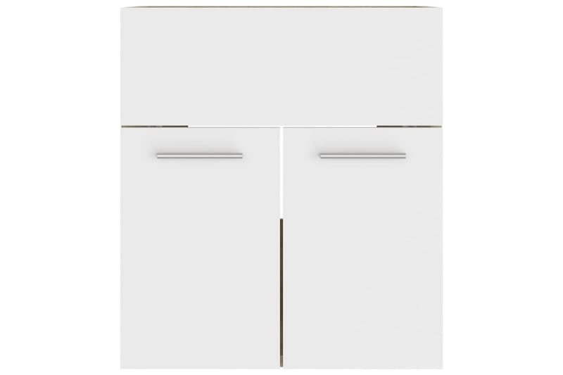 Servantskap med innebygd vask hvit og sonoma eik sponplate - Beige - Hus & oppussing - Kjøkken & bad - Baderom - Baderomsmøbler & baderomsinnredning - Servantskap & kommode