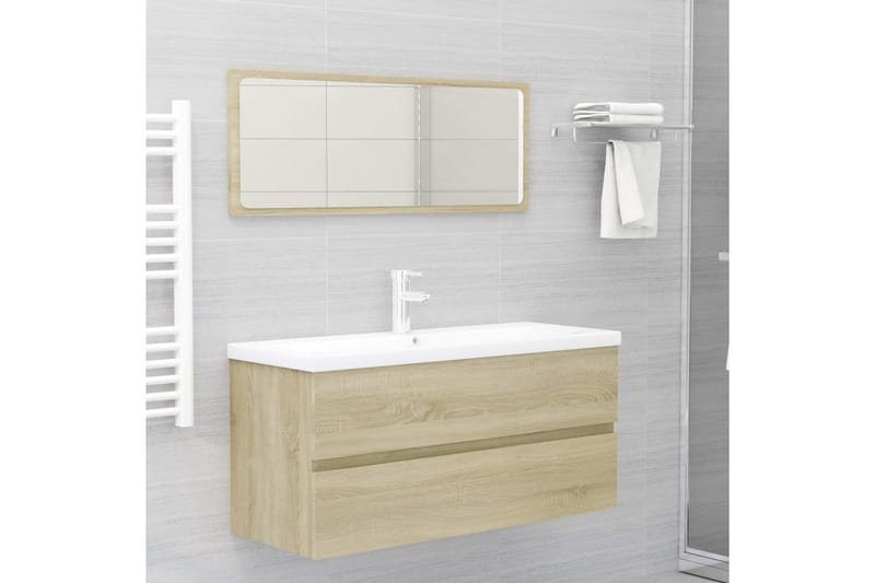 Servantskap sonoma eik 100x38,5x45 cm sponplate - Brun - Hus & oppussing - Kjøkken & bad - Baderom - Baderomsmøbler & baderomsinnredning - Servantskap & kommode
