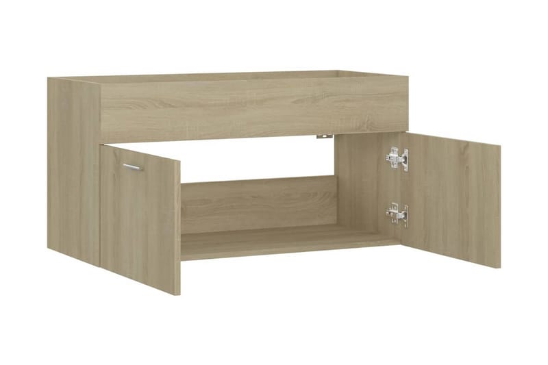Servantskap sonoma eik 90x38,5x46 cm sponplate - Brun - Hus & oppussing - Kjøkken & bad - Baderom - Baderomsmøbler & baderomsinnredning - Servantskap & kommode