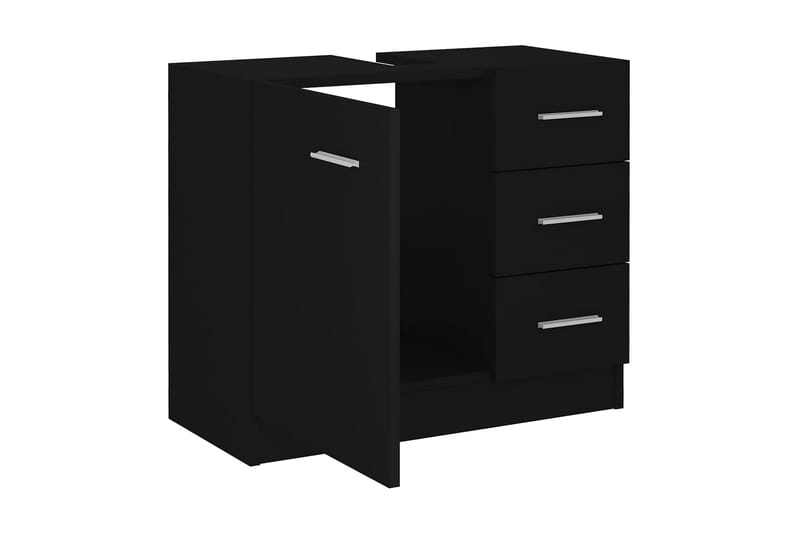 Servantskap svart 63x30x54 cm sponplate - Svart - Hus & oppussing - Kjøkken & bad - Baderom - Baderomsmøbler & baderomsinnredning - Servantskap & kommode