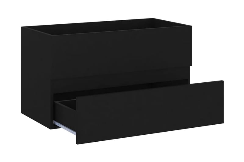 Servantskap svart 80x38,5x45 cm sponplate - Svart - Hus & oppussing - Kjøkken & bad - Baderom - Baderomsmøbler & baderomsinnredning - Servantskap & kommode
