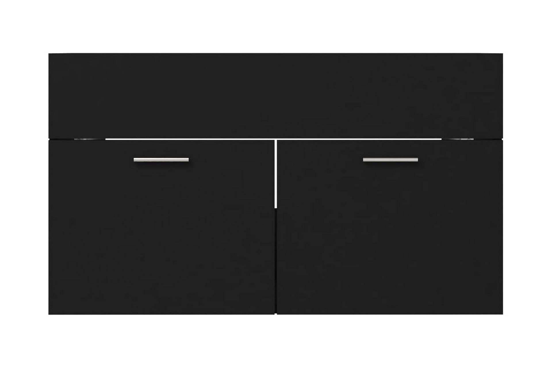 Servantskap svart 80x38,5x46 cm sponplate - Svart - Hus & oppussing - Kjøkken & bad - Baderom - Baderomsmøbler & baderomsinnredning - Servantskap & kommode