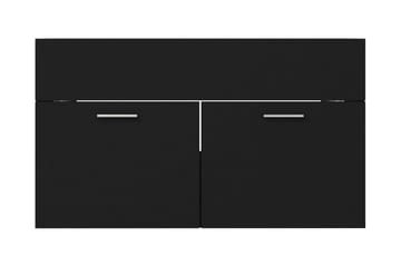 Servantskap svart 80x38,5x46 cm sponplate - Svart - Hus & oppussing - Kjøkken & bad - Baderom - Baderomsmøbler & baderomsinnredning - Servantskap & kommode