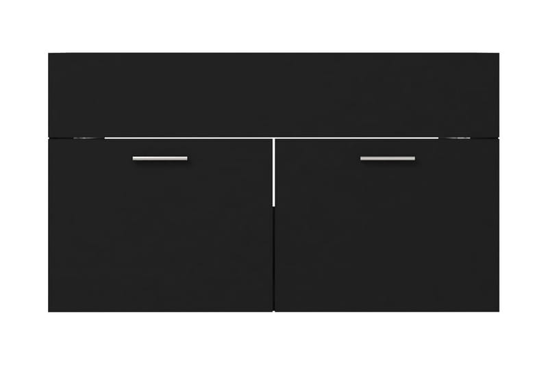 Servantskap svart 80x38,5x46 cm sponplate - Svart - Hus & oppussing - Kjøkken & bad - Baderom - Baderomsmøbler & baderomsinnredning - Servantskap & kommode