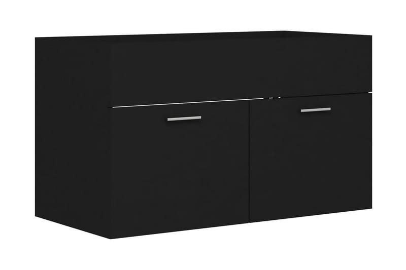 Servantskap svart 80x38,5x46 cm sponplate - Svart - Hus & oppussing - Kjøkken & bad - Baderom - Baderomsmøbler & baderomsinnredning - Servantskap & kommode