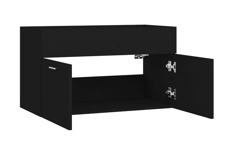 Servantskap svart 80x38,5x46 cm sponplate - Svart - Hus & oppussing - Kjøkken & bad - Baderom - Baderomsmøbler & baderomsinnredning - Servantskap & kommode