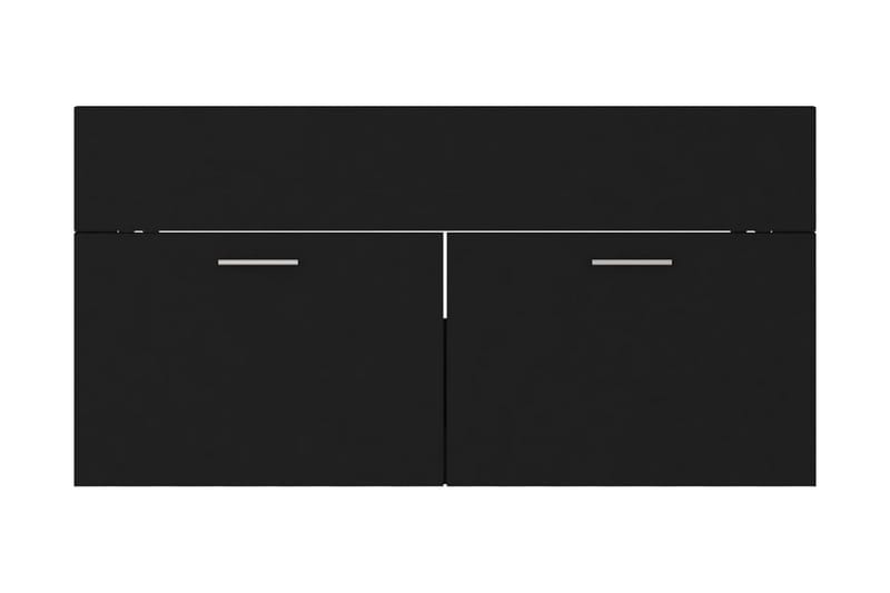 Servantskap svart 90x38,5x46 cm sponplate - Svart - Servantskap & kommode