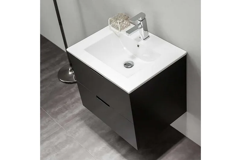 Tvättställsskåp Bathlife Svart - Hus & oppussing - Kjøkken & bad - Baderom - Baderomsmøbler & baderomsinnredning - Servantskap & kommode