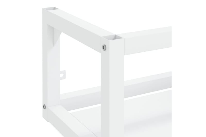 Vegghengt servantramme for bad hvit 40x38x31 cm jern - Hvit - Hus & oppussing - Kjøkken & bad - Baderom - Baderomsmøbler & baderomsinnredning - Servantskap & kommode