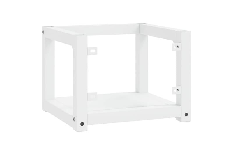 Vegghengt servantramme for bad hvit 40x38x31 cm jern - Hvit - Hus & oppussing - Kjøkken & bad - Baderom - Baderomsmøbler & baderomsinnredning - Servantskap & kommode