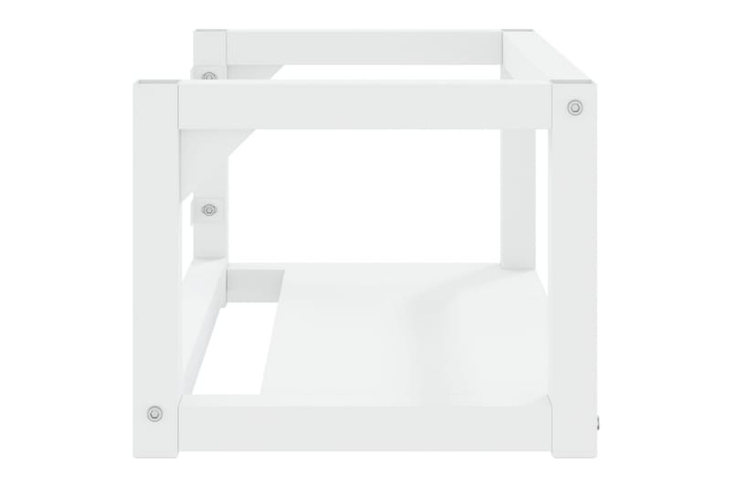 Vegghengt servantramme for bad hvit 59x38x31 cm jern - Hvit - Hus & oppussing - Kjøkken & bad - Baderom - Baderomsmøbler & baderomsinnredning - Servantskap & kommode