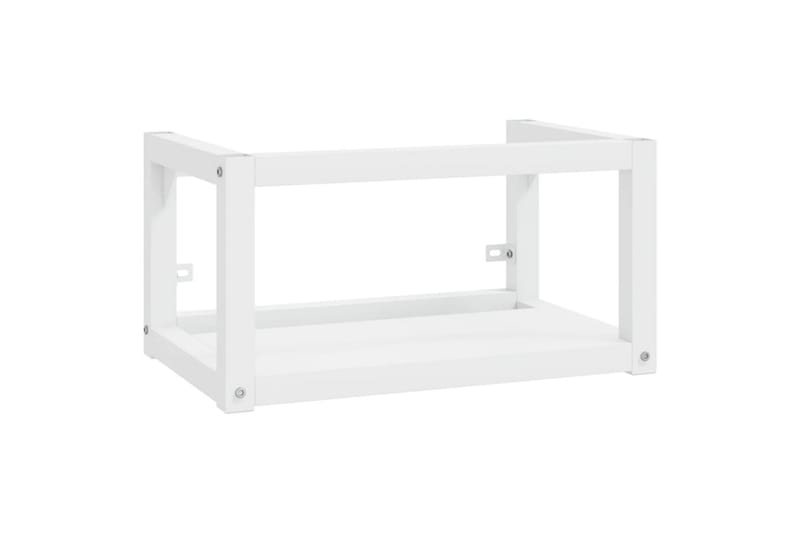 Vegghengt servantramme for bad hvit 59x38x31 cm jern - Hvit - Hus & oppussing - Kjøkken & bad - Baderom - Baderomsmøbler & baderomsinnredning - Servantskap & kommode