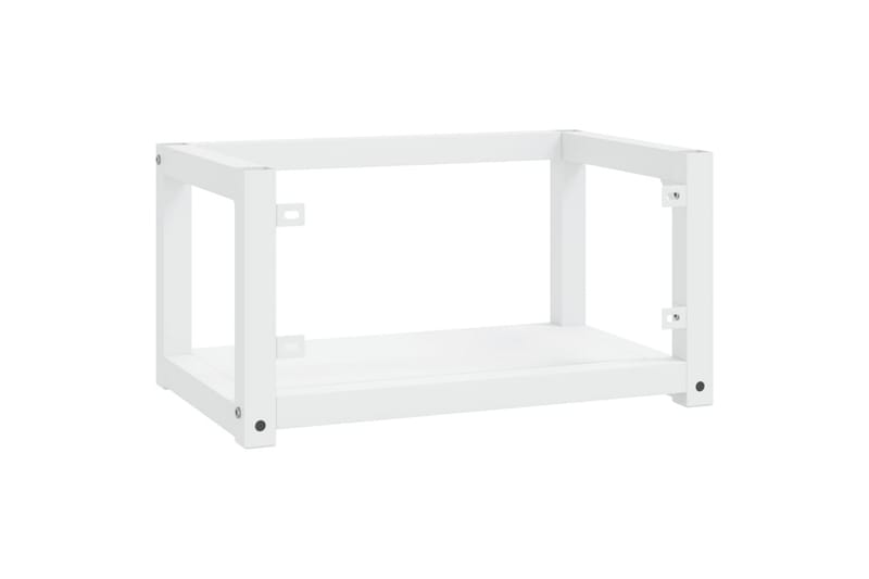 Vegghengt servantramme for bad hvit 59x38x31 cm jern - Hvit - Hus & oppussing - Kjøkken & bad - Baderom - Baderomsmøbler & baderomsinnredning - Servantskap & kommode