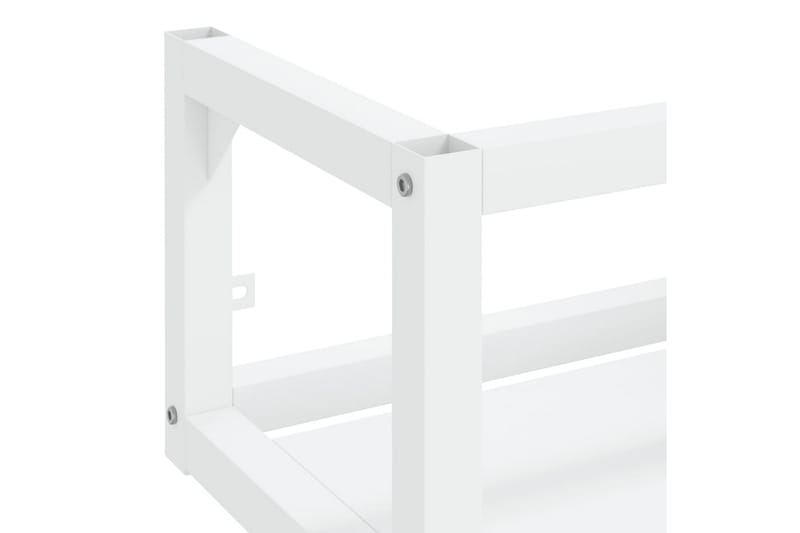 Vegghengt servantramme for bad hvit 59x38x31 cm jern - Hvit - Hus & oppussing - Kjøkken & bad - Baderom - Baderomsmøbler & baderomsinnredning - Servantskap & kommode